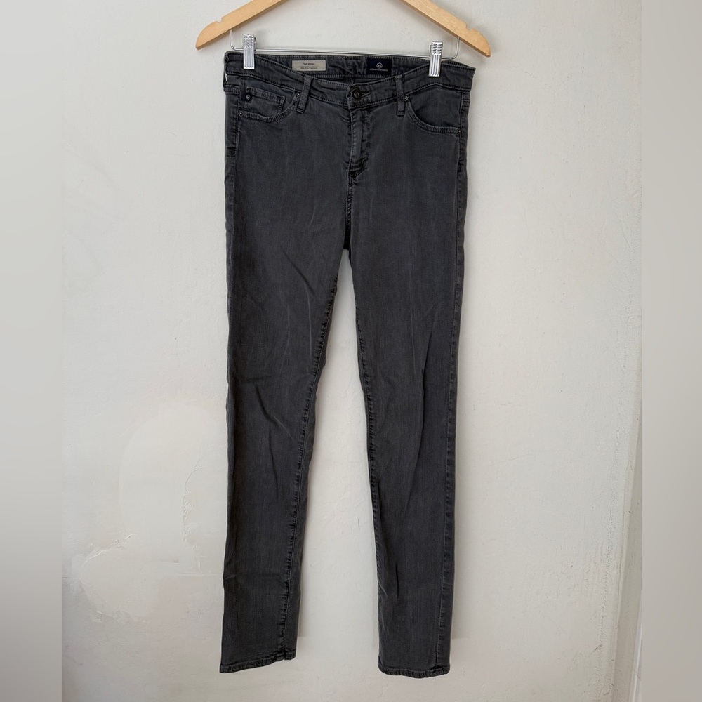 AG Adriano Goldschmied Prima Black Stone Wash Jeans Slim Cigarette Size 27